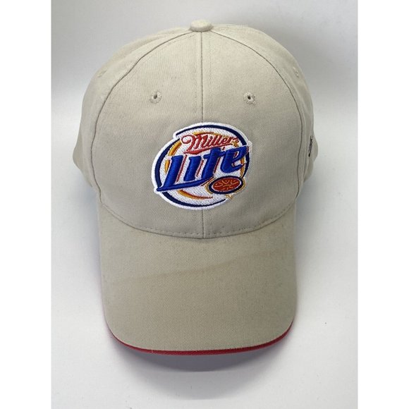 Rusty Wallace 2 Miller Lite Nascar Baseball Hat Cap Strapback Tan Beige Khaki - Picture 8 of 14